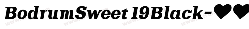 BodrumSweet 19Black字体转换